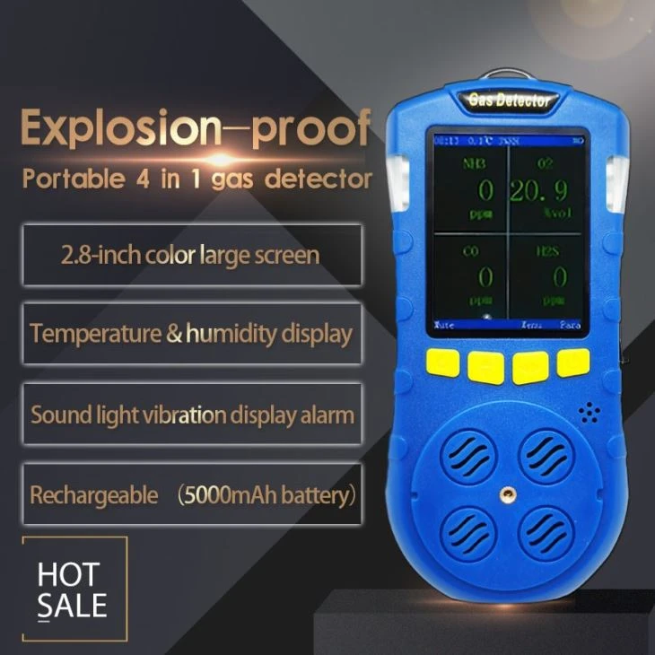 Portable Multi Gas Detector EX CO H2S O2 With Full Color