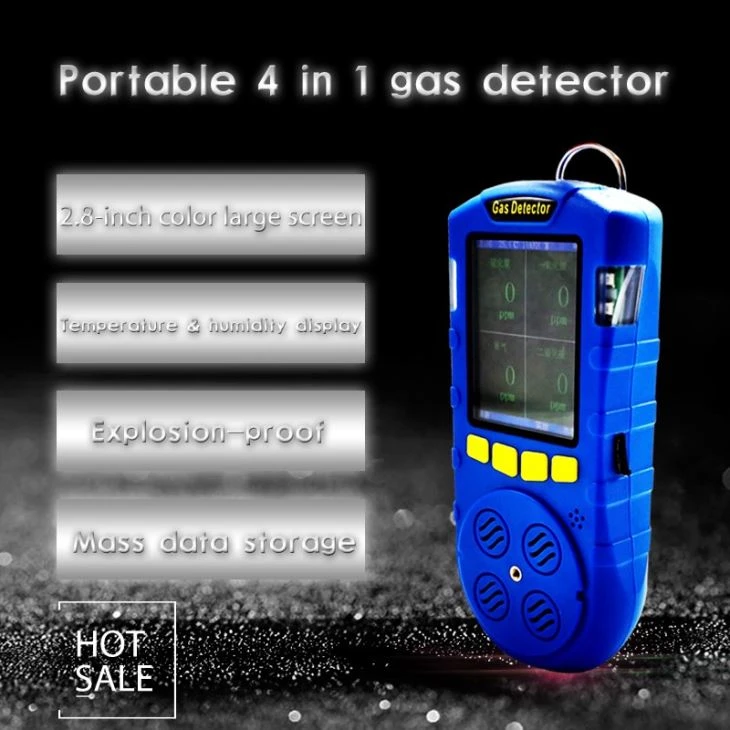 Portable Multi Gas Detector EX CO H2S O2 With Full Color