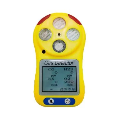 เครื่องตรวจจับก๊าซ CO/O2/H2S/LEL แบบพกพา 4-ก๊าซต่าง ๆ ที่ใน 1 เครื่องตรวจจับ